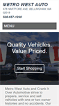 Mobile Screenshot of metrowestauto.com