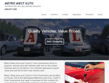 Tablet Screenshot of metrowestauto.com
